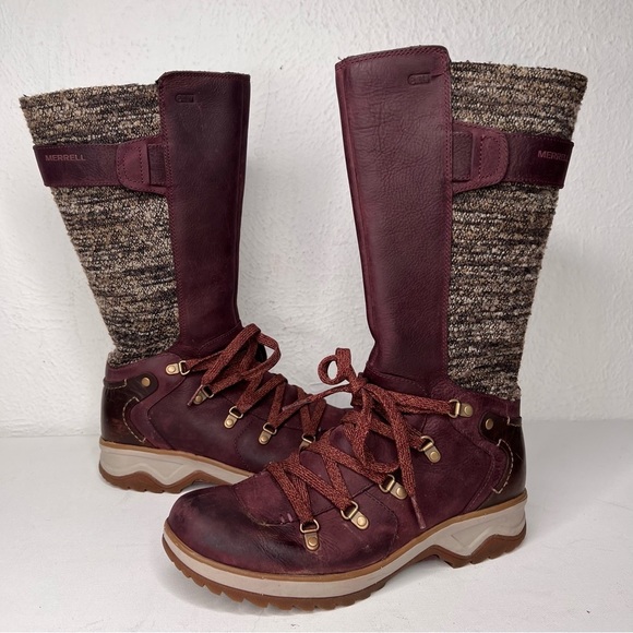 Merrell Eventyr Peak waterproof wine tall boot - Picture 3 of 10